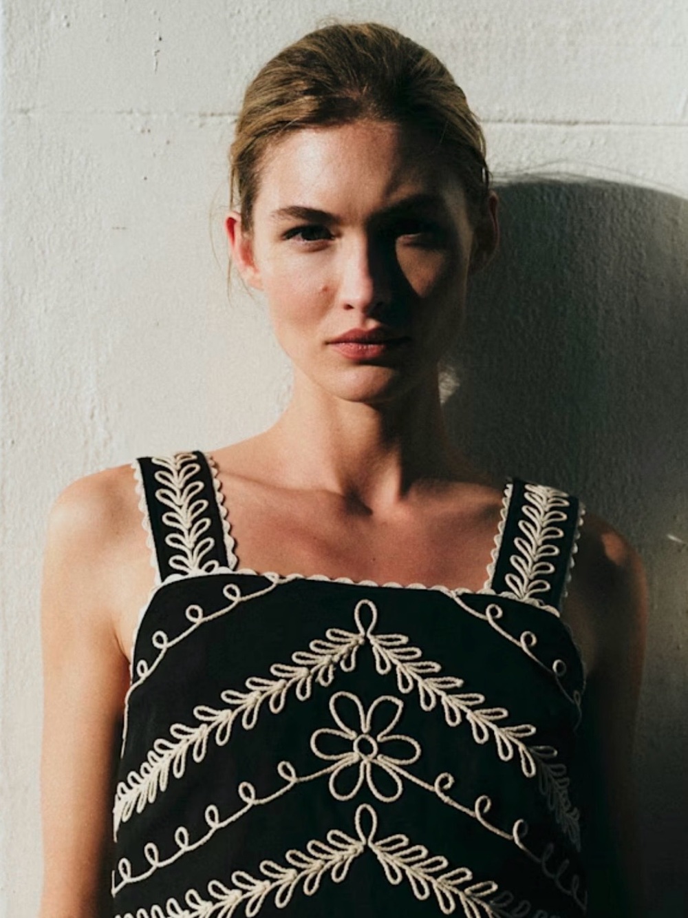 Sézane Marga Blouse Black Ecru